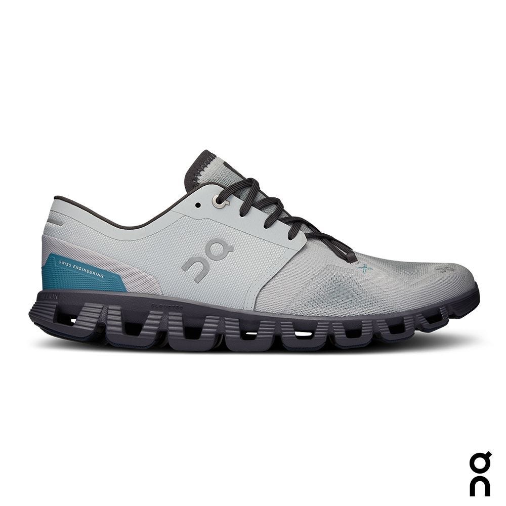 【瑞士On 昂跑】男路跑鞋Cloud X 3 冰川灰/鋼鐵灰