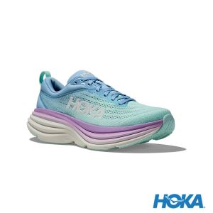 HOKA 女 Bondi 8 寬楦 路跑鞋 清新藍/太平洋藍