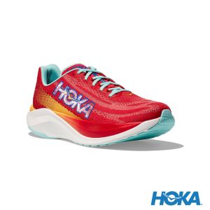 HOKA 男 Mach X 路跑鞋 櫻桃紅/黛藍