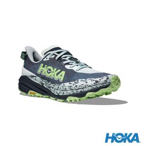 HOKA 男 Speedgoat 6 寬楦 越野鞋 淡藍/橘藍