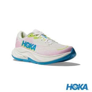 HOKA 女 Rincon 4 寬楦 路跑鞋 霜白色/粉色