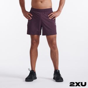 2XU 男 Motion 6吋運動短褲 葡萄紫/灰