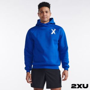 2XU 男 Motion運動連帽上衣 深海藍/白