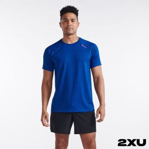 2XU 男 Motion運動短袖上衣 深海藍/淺灰