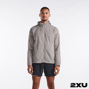 2XU 男 Aero風衣外套 淺灰/米白