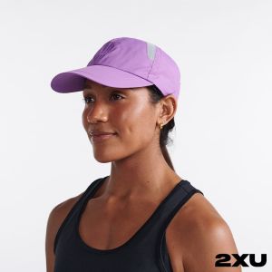 2XU 慢跑帽 紫/白