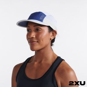 2XU Light Speed慢跑帽 藍/石灰藍