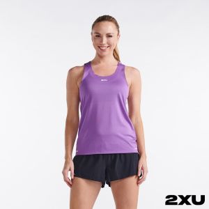 2XU 女 LIGHT SPEED高階運動背心 紫/反光白