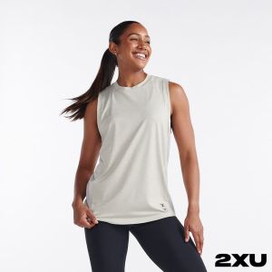 2XU 女 Motion運動背心 米白/白