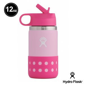 Hydro Flask 12oz/354ml 寬口吸管蓋保溫瓶 花瓣紅