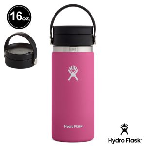 Hydro Flask 16oz/473ml 寬口旋轉咖啡蓋保溫瓶 石竹紅