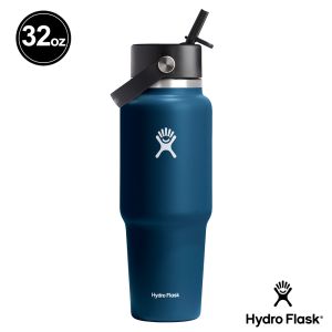 Hydro Flask 32oz/946ml 寬口 提環 吸管 隨行杯 保溫瓶 靛藍色