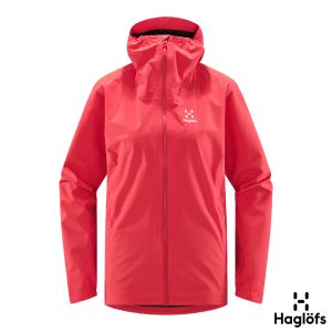 Haglofs 女 Korp PF 防水外套 罌粟紅