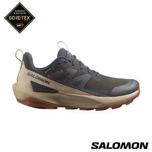 Salomon 男 ELIXIR ACTIV Goretex  低筒登山鞋 幻灰/灰褐/褐