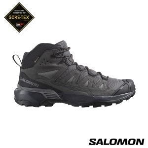 Salomon 男 X ULTRA 360 LTR Goretex 中筒登山鞋 灰/灰/棕