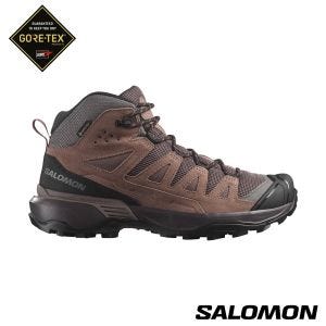 Salomon 女 X ULTRA 360 LTR Goretex 中筒登山鞋 灰/粉/紅