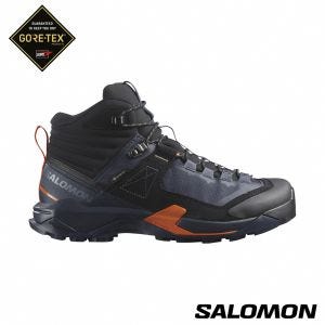 Salomon 男 X ULTRA ALPINE Goretex 中筒登山鞋 夜藍/黑/橙