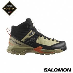 Salomon 男 X ULTRA ALPINE Goretex 中筒登山鞋 棕/黑/橙