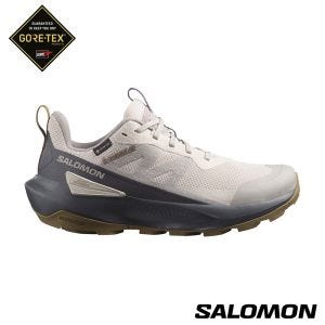 Salomon 女 ELIXIR ACTIV Goretex  低筒登山鞋 銀雲/黑灰/棕