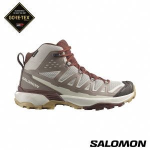 Salomon 女 X ULTRA 360 EDGE Goretex 中筒登山鞋 銀/灰/紅