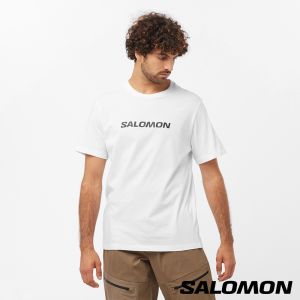 Salomon 男 LOGO PERF 短袖T恤 白