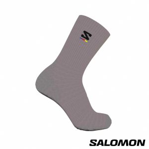 Salomon SUNDAY SMART 羊毛中長襪 鯊皮灰/黑