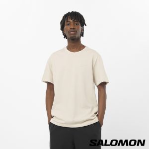 Salomon 男 LOGO PRIDE 短袖T恤 灰白