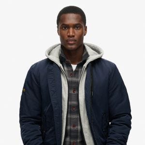 SUPERDRY 英版 男款 飛行夾克 長袖外套 Military Hooded MA1 海軍藍