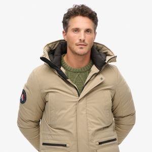 SUPERDRY 英版 男款 保暖外套 City Padded Parka 野狼棕