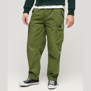 SUPERDRY 男裝 休閒長褲 工裝褲 Baggy Parachute 森林綠