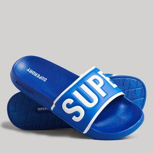 SUPERDRY 拖鞋 CODE CORE POOL SLIDE 皇家藍/白