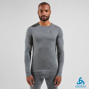 瑞士 ODLO 男 MERINO 200 羊毛 圓領 長袖上衣