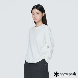 Snow Peak Women's基本款長袖T恤 象牙白