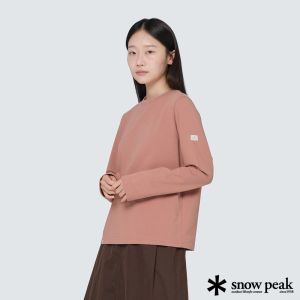 Snow Peak Women's基本款長袖T恤 可可棕