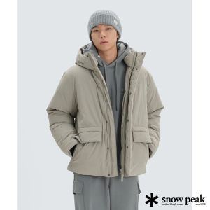 Snow Peak 男 City Camper 連帽羽絨外套 米灰色