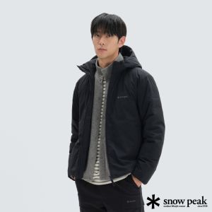 Snow Peak 男 Land 連帽輕羽絨外套 黑色