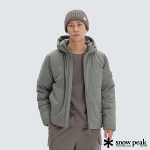 Snow Peak 男 Land 連帽輕羽絨外套 深灰色