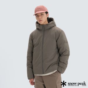 Snow Peak 男 Land 連帽輕羽絨外套 深卡其色