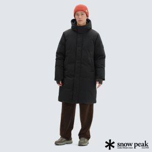 Snow Peak 男 City Camper 長版連帽羽絨外套 黑色