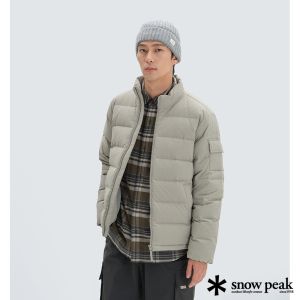 Snow Peak 男 Land Air立領輕羽絨外套 霧灰色