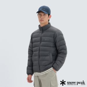 Snow Peak 男 輕量立領鵝絨外套 炭灰色