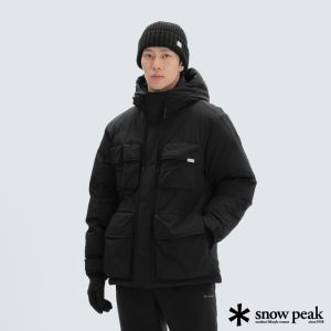 Snow Peak 男 Land 連帽厚羽絨外套 黑色