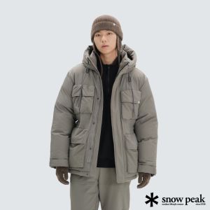 Snow Peak 男 Land 連帽厚羽絨外套 深卡其色