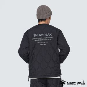 Snow Peak 中性款 再生絎縫圓領套衫 黑色