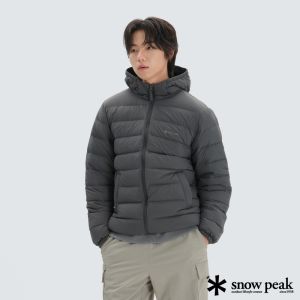 Snow Peak 中性款 輕量連帽鵝絨外套 炭灰色