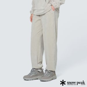 Snow Peak Women's燈心絨休閒縮口褲 淺米色