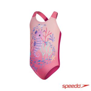 Speedo 幼童 連身泳裝 粉/海馬