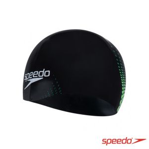 Speedo 成人競技泳帽 Fastskin 黑/玉石綠