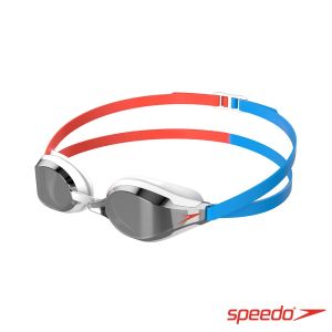 Speedo 成人競技泳鏡 鏡面 Speedsocket 2 紅/皮克頓藍/煙灰