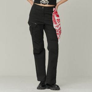 SUPERDRY 韓版 女款 工裝褲 休閒長褲 Flared Cargo 黑